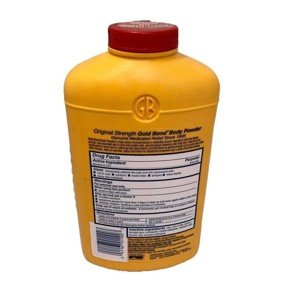 (1) Gold Bond Medicated Body Powder Original Strength Sealed WITH TALC 10 Oz